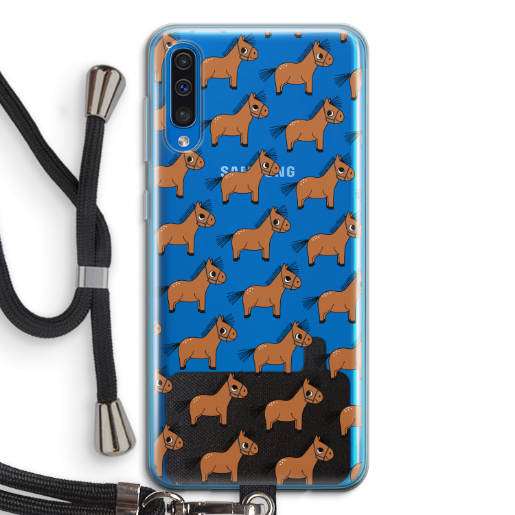 Pony: Samsung Galaxy A50 Transparant Hoesje met koord