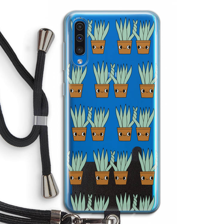 Sansevieria: Samsung Galaxy A50 Transparant Hoesje met koord