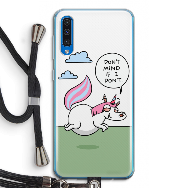 Unicorn: Samsung Galaxy A50 Transparant Hoesje met koord