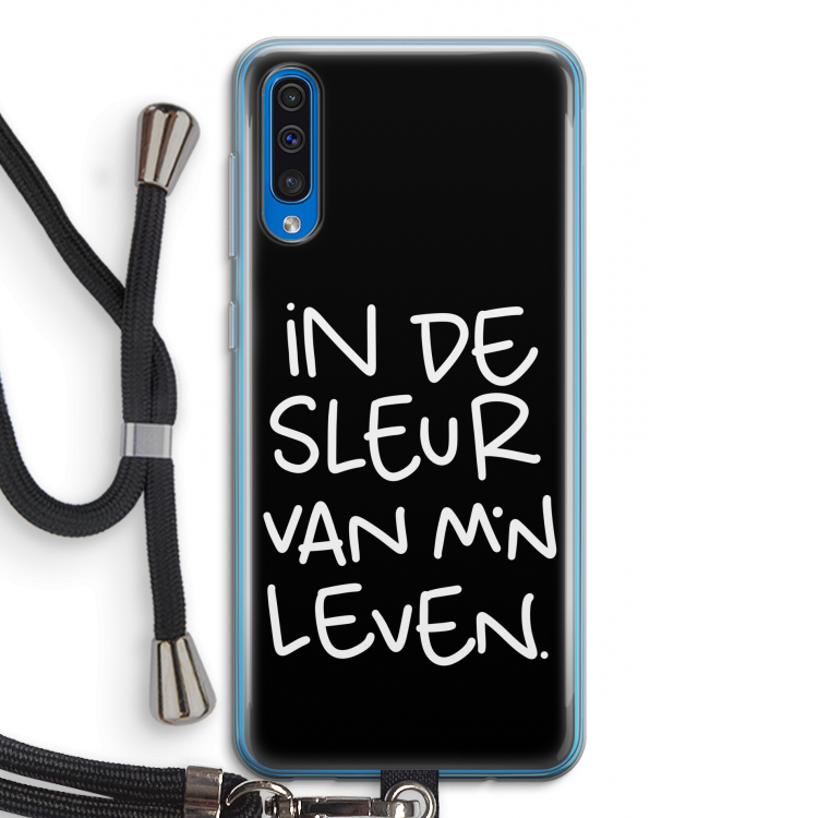 De Sleur: Samsung Galaxy A50 Transparant Hoesje met koord