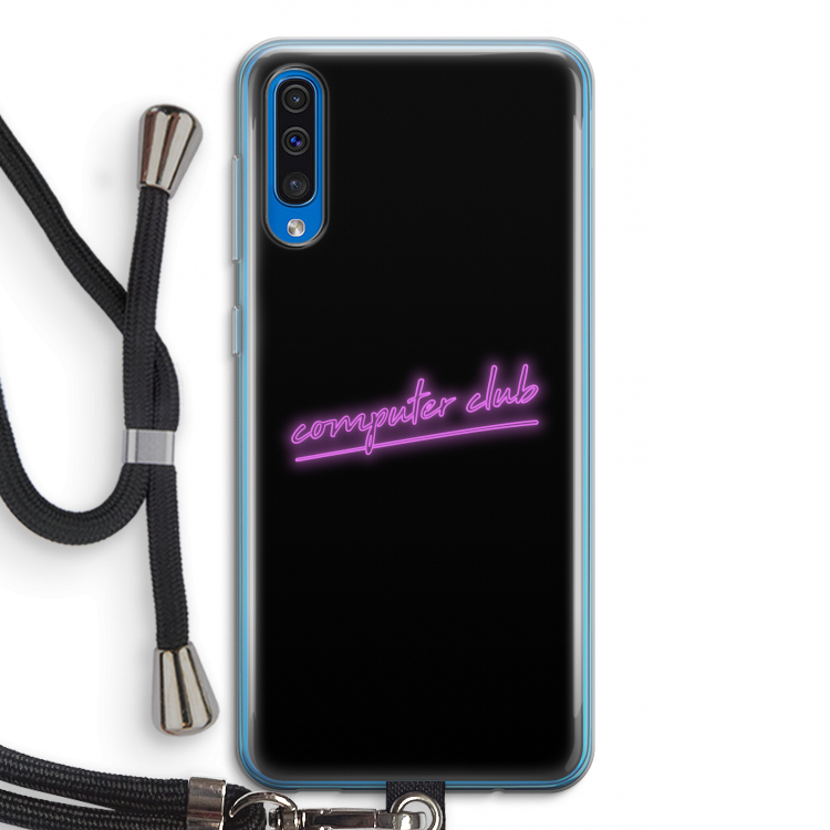 Vice Black: Samsung Galaxy A50 Transparant Hoesje met koord