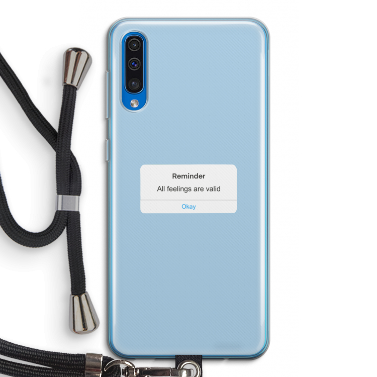 Reminder: Samsung Galaxy A50 Transparant Hoesje met koord