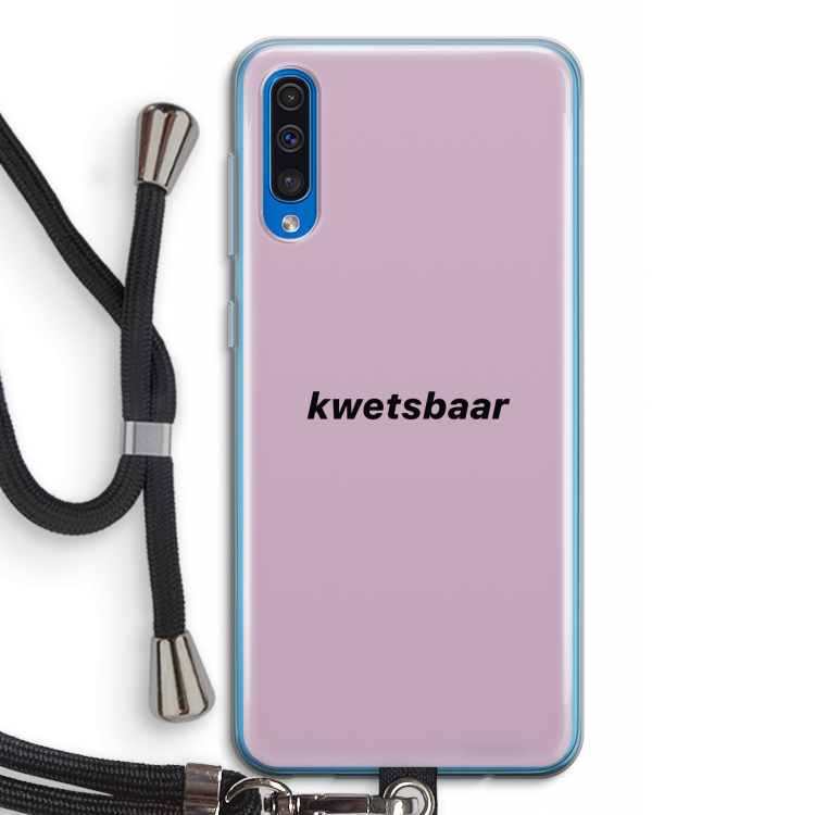 kwetsbaar: Samsung Galaxy A50 Transparant Hoesje met koord