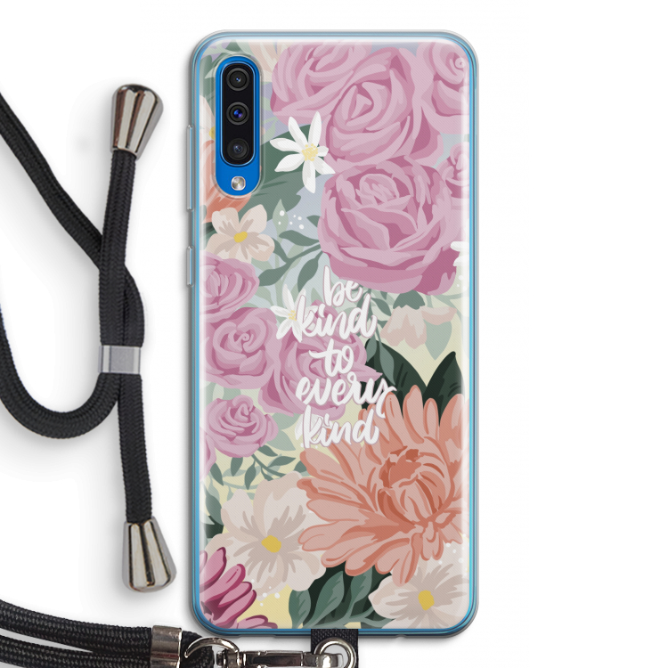 Kindness matters: Samsung Galaxy A50 Transparant Hoesje met koord