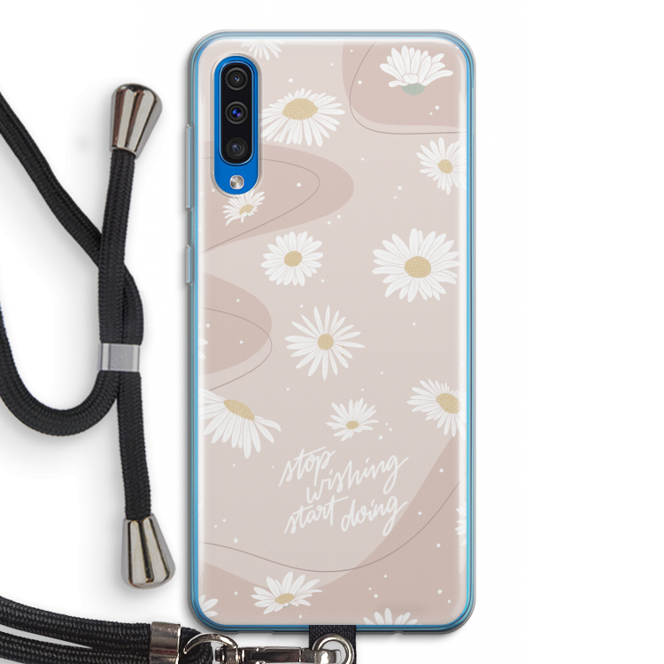 Daydreaming becomes reality: Samsung Galaxy A50 Transparant Hoesje met koord