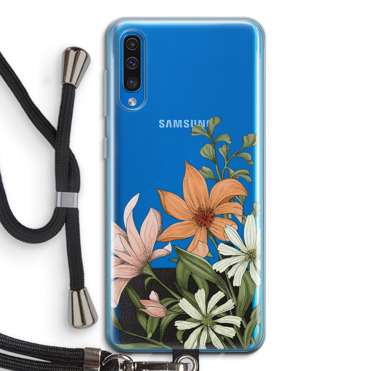 Floral bouquet: Samsung Galaxy A50 Transparant Hoesje met koord