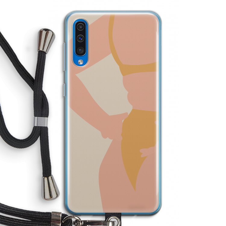 Bikini body: Samsung Galaxy A50 Transparant Hoesje met koord