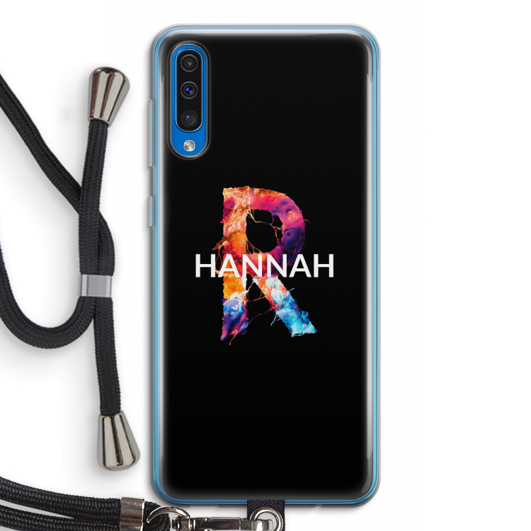 Abstract Spectrum: Samsung Galaxy A50 Transparant Hoesje met koord