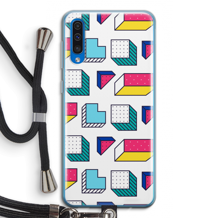 8-bit N°7: Samsung Galaxy A50 Transparant Hoesje met koord