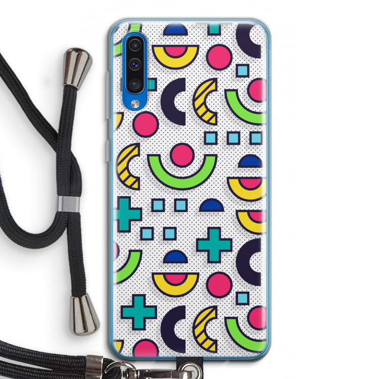 8-bit N°6: Samsung Galaxy A50 Transparant Hoesje met koord
