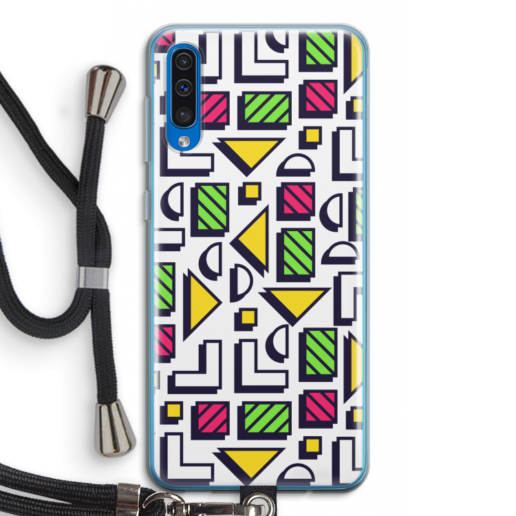 8-bit N°4: Samsung Galaxy A50 Transparant Hoesje met koord