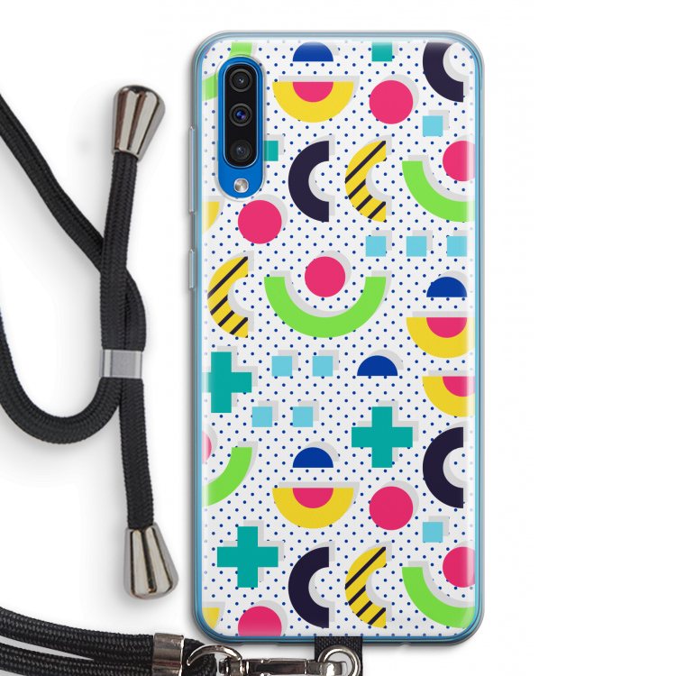8-bit N°1: Samsung Galaxy A50 Transparant Hoesje met koord