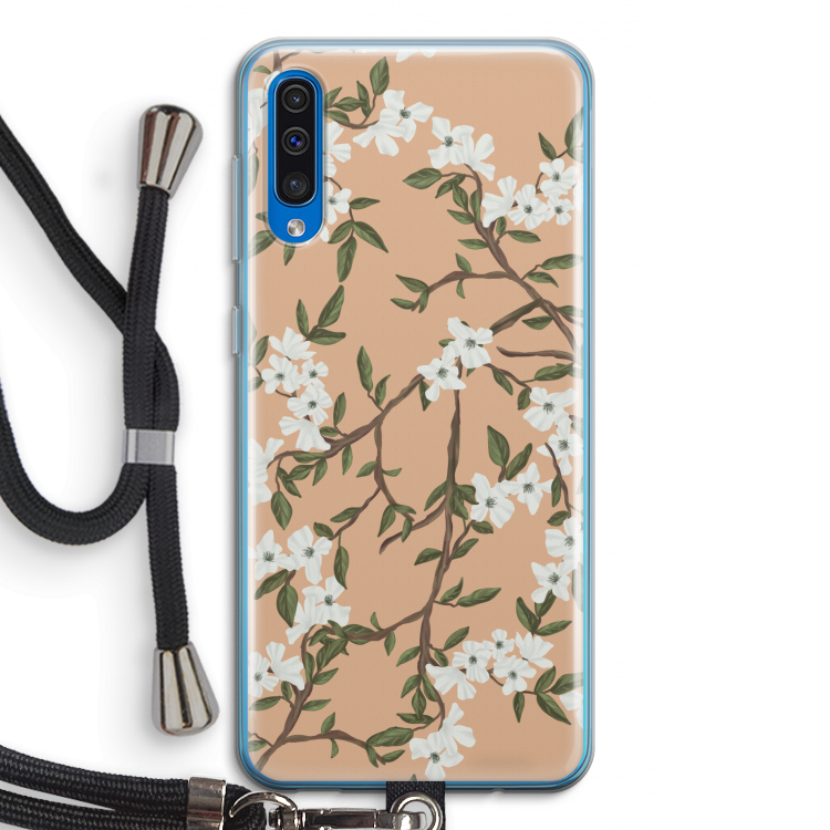 Blossoming spring: Samsung Galaxy A50 Transparant Hoesje met koord