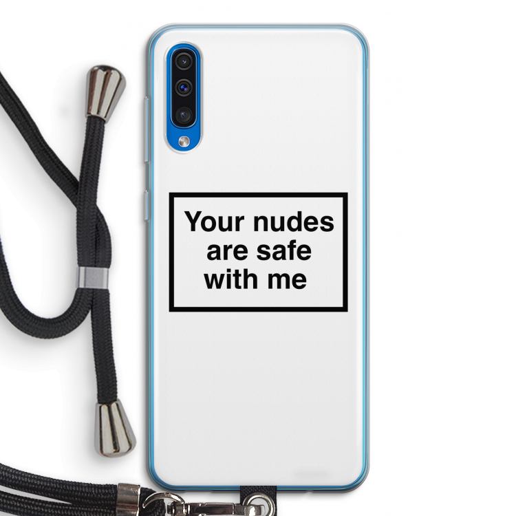 Safe with me: Samsung Galaxy A50 Transparant Hoesje met koord
