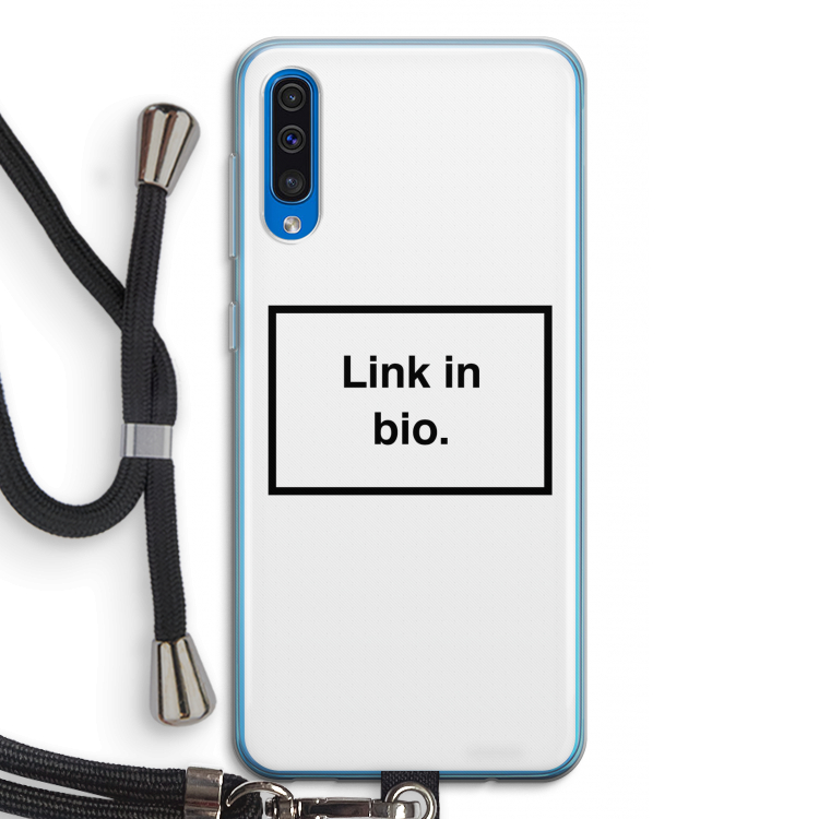 Link in bio: Samsung Galaxy A50 Transparant Hoesje met koord