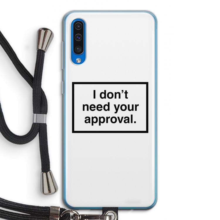 Don't need approval: Samsung Galaxy A50 Transparant Hoesje met koord