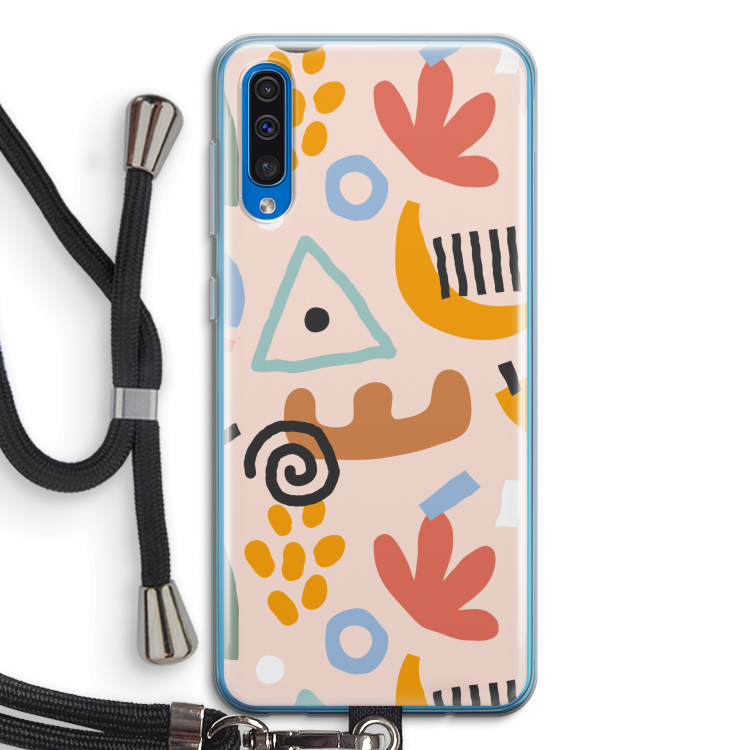 Abstract: Samsung Galaxy A50 Transparant Hoesje met koord