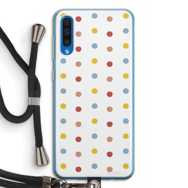 Bollen: Samsung Galaxy A50 Transparant Hoesje met koord