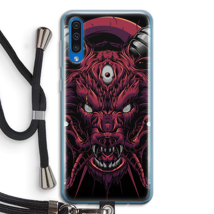 Hell Hound and Serpents: Samsung Galaxy A50 Transparant Hoesje met koord