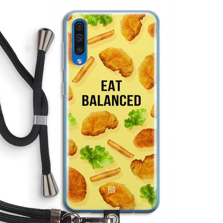 Eat Balanced: Samsung Galaxy A50 Transparant Hoesje met koord