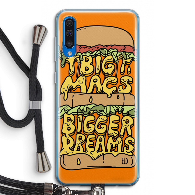 Big Macs Bigger Dreams: Samsung Galaxy A50 Transparant Hoesje met koord