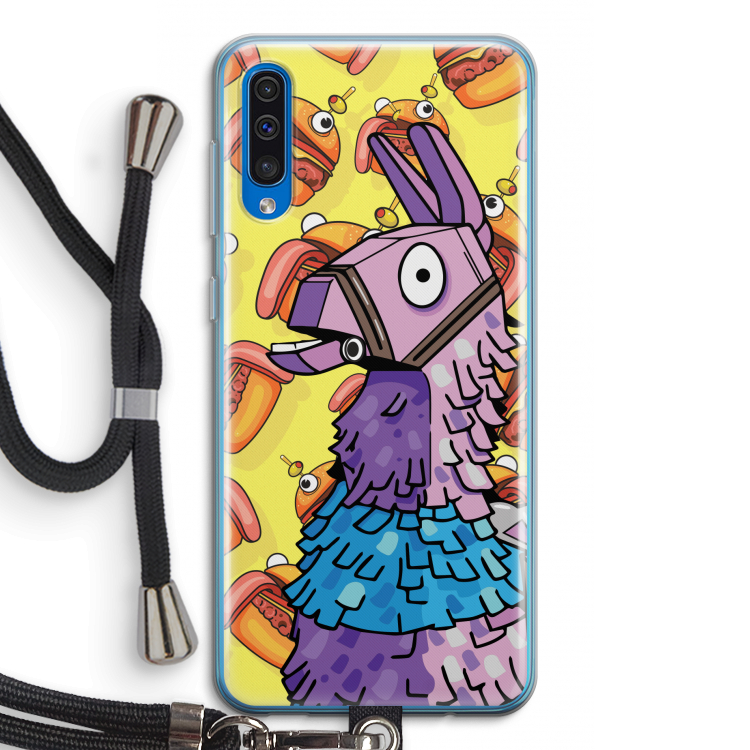 Loot Burger: Samsung Galaxy A50 Transparant Hoesje met koord