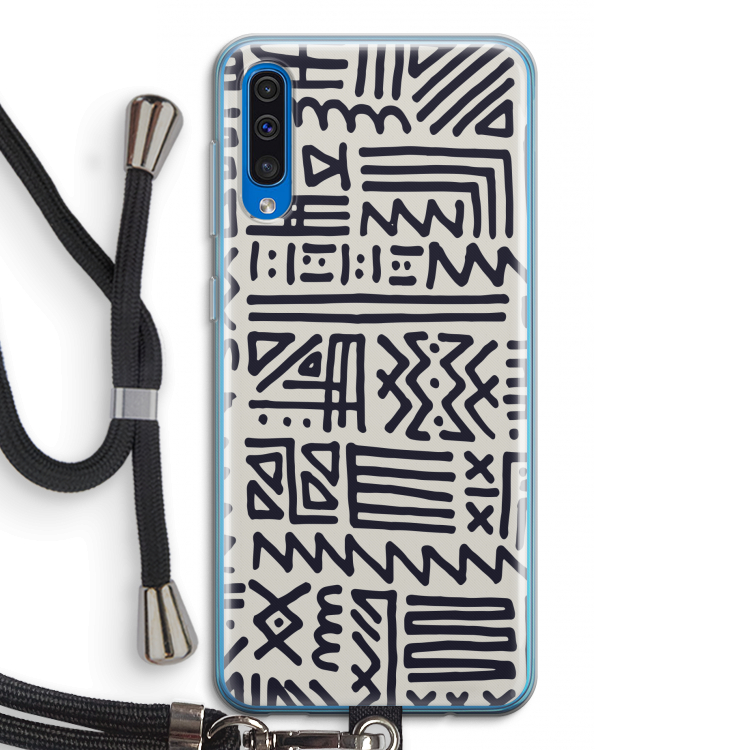 Marrakech print: Samsung Galaxy A50 Transparant Hoesje met koord