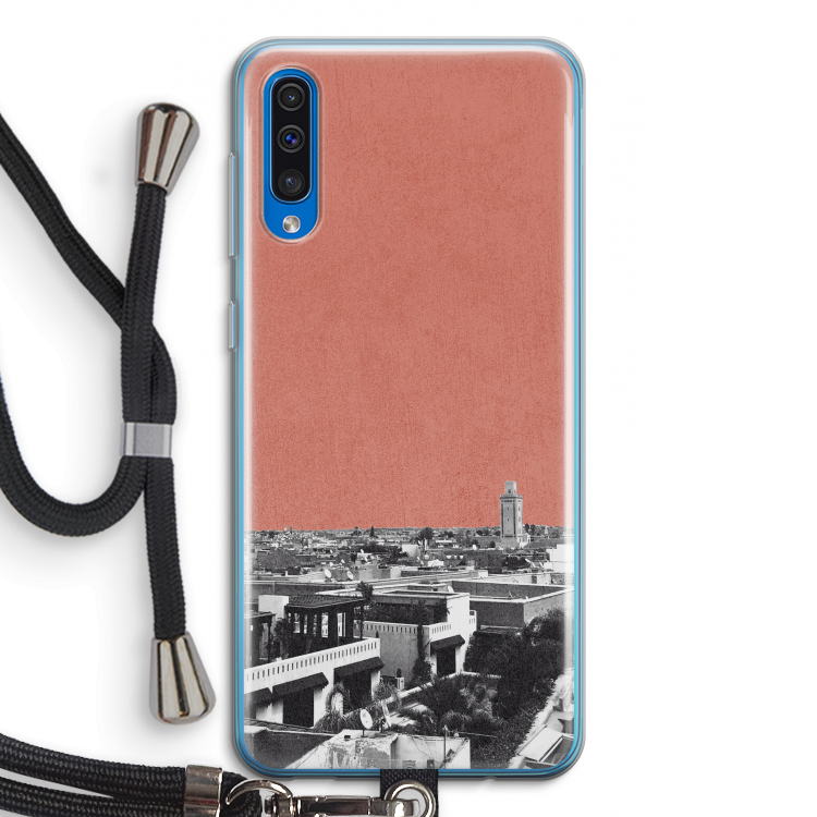 Marrakech Skyline : Samsung Galaxy A50 Transparant Hoesje met koord