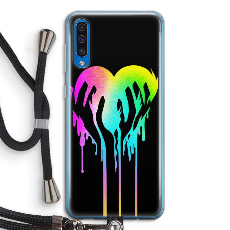 Hold My Heart: Samsung Galaxy A50 Transparant Hoesje met koord