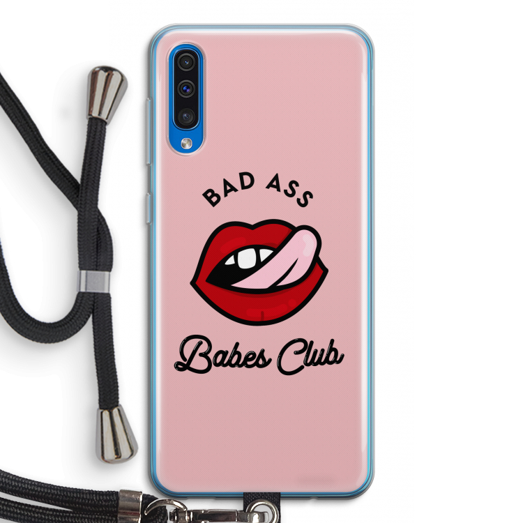 Badass Babes Club: Samsung Galaxy A50 Transparant Hoesje met koord
