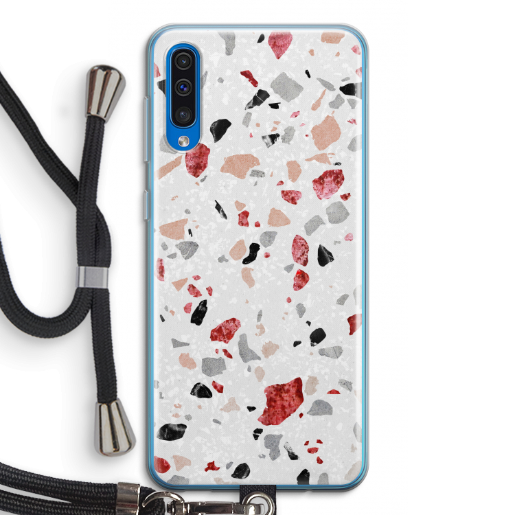Terrazzo N°12: Samsung Galaxy A50 Transparant Hoesje met koord