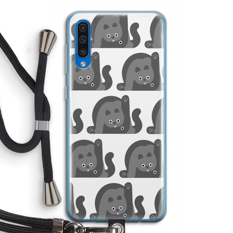 Cats: Samsung Galaxy A50 Transparant Hoesje met koord