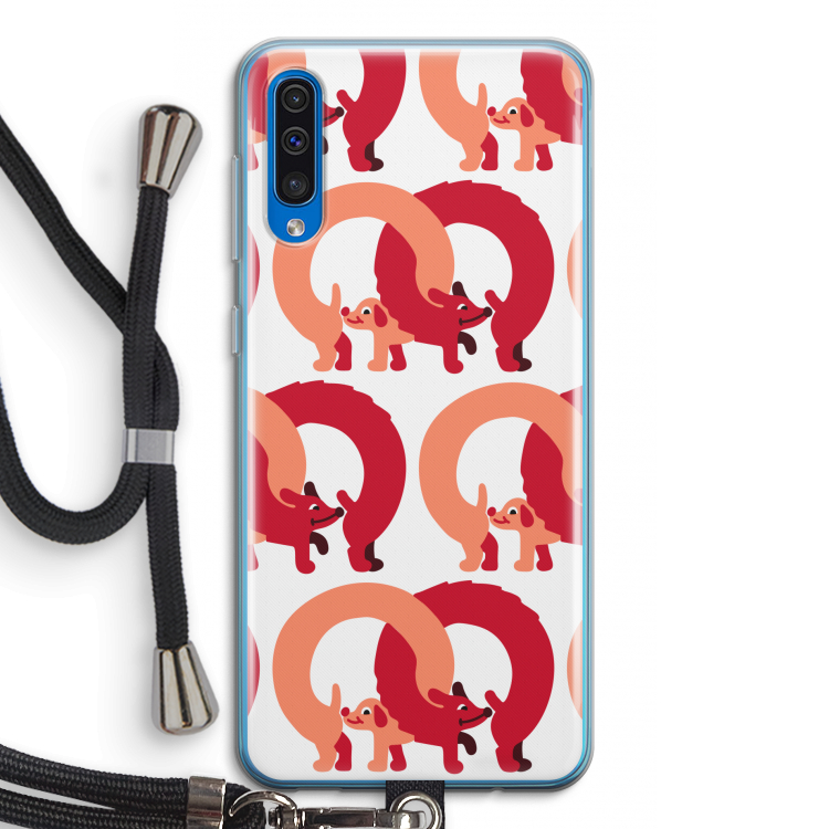 Dogs: Samsung Galaxy A50 Transparant Hoesje met koord