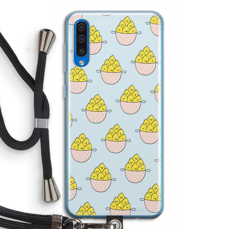 Citroenen: Samsung Galaxy A50 Transparant Hoesje met koord