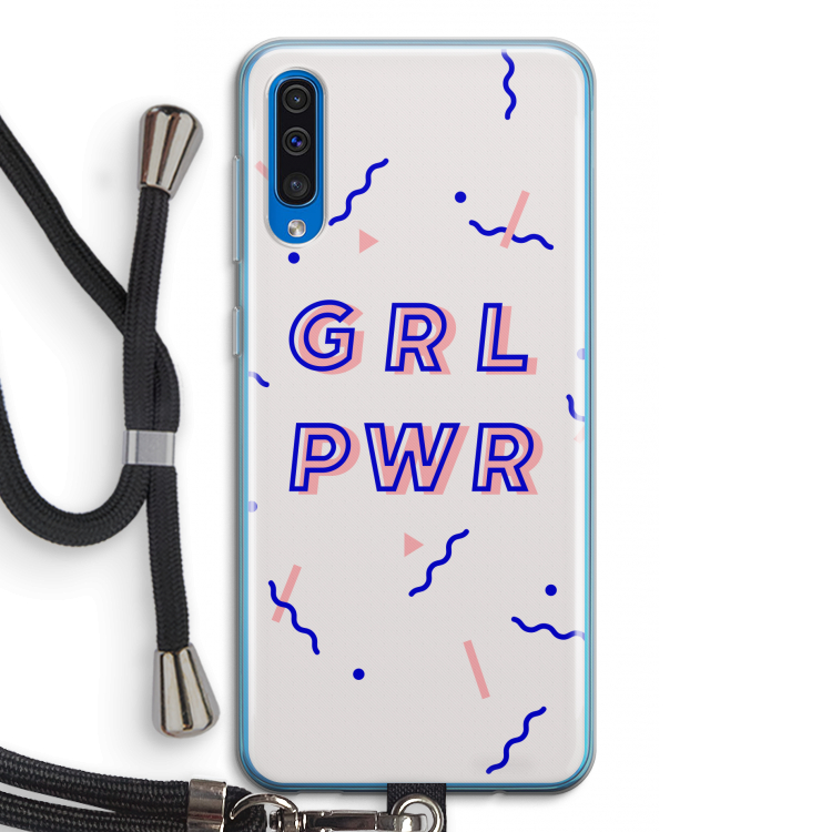 GRL PWR: Samsung Galaxy A50 Transparant Hoesje met koord