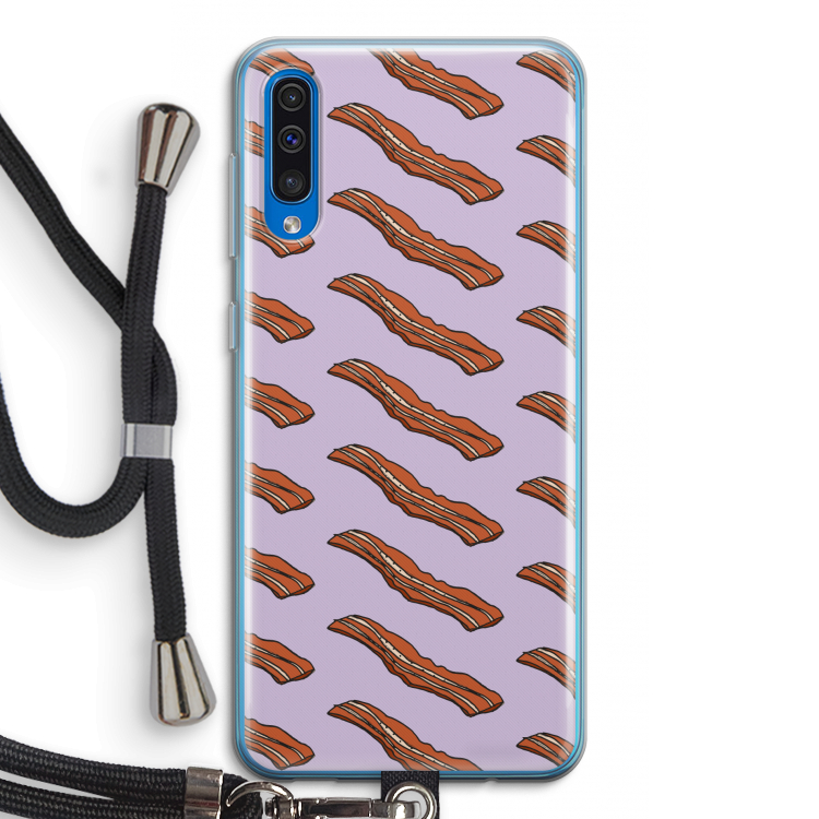 Bacon to my eggs #2: Samsung Galaxy A50 Transparant Hoesje met koord