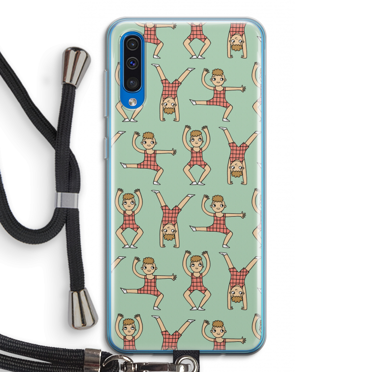 Gymboys: Samsung Galaxy A50 Transparant Hoesje met koord