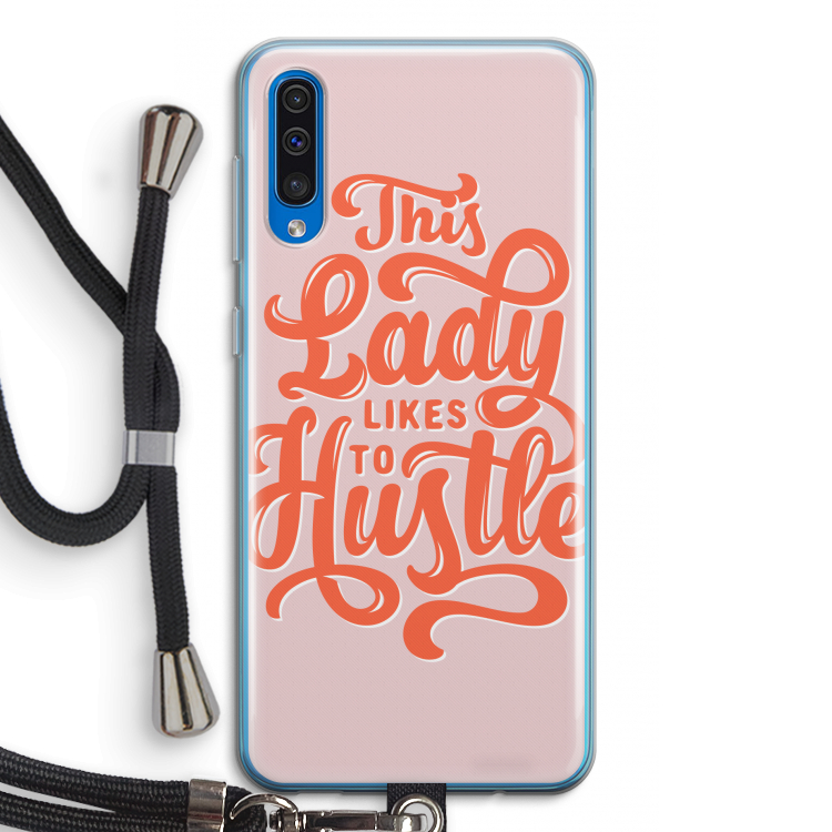 Hustle Lady: Samsung Galaxy A50 Transparant Hoesje met koord