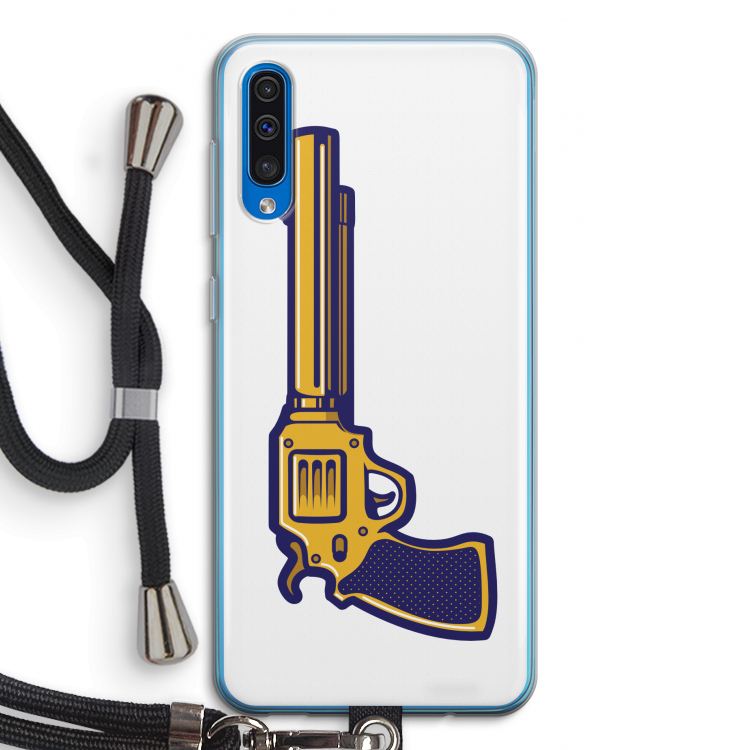Pew Pew Pew: Samsung Galaxy A50 Transparant Hoesje met koord
