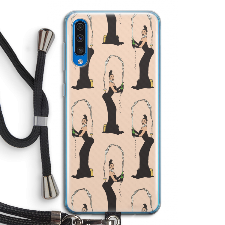 Pop Some Kim: Samsung Galaxy A50 Transparant Hoesje met koord