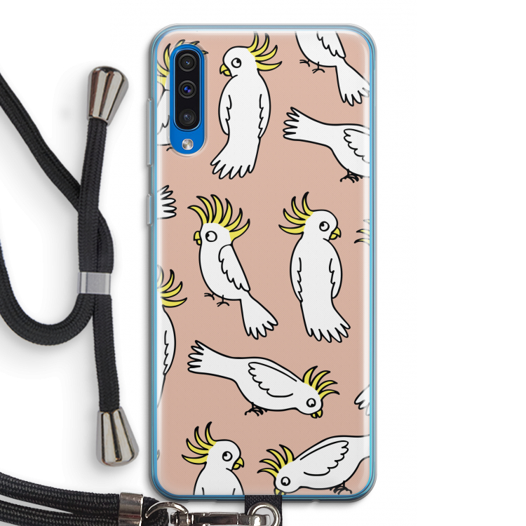 Papegaai: Samsung Galaxy A50 Transparant Hoesje met koord