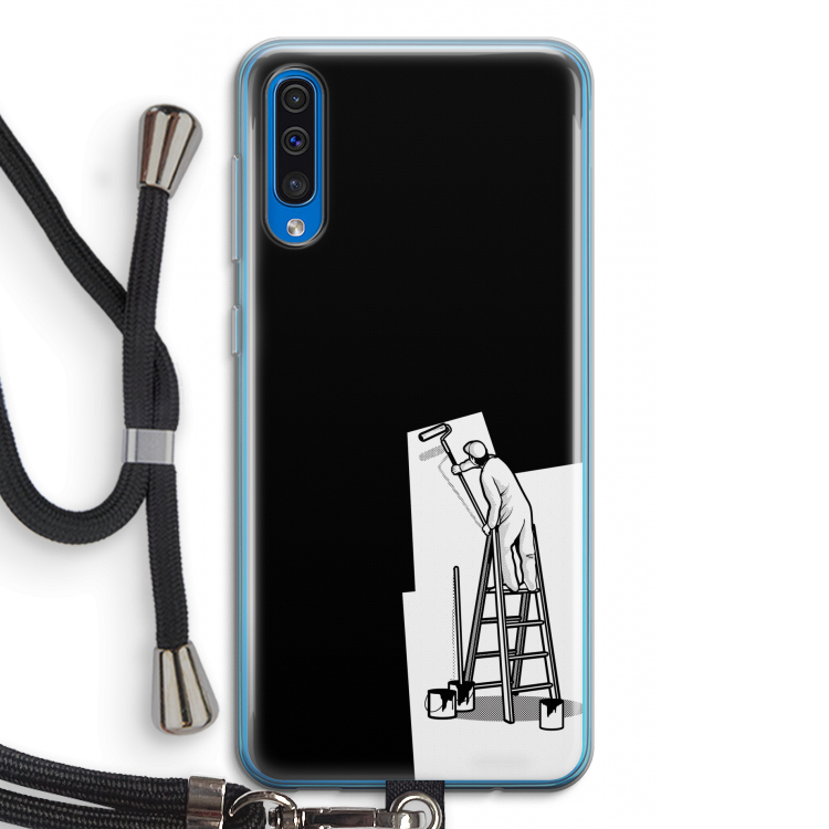Musketon Painter: Samsung Galaxy A50 Transparant Hoesje met koord