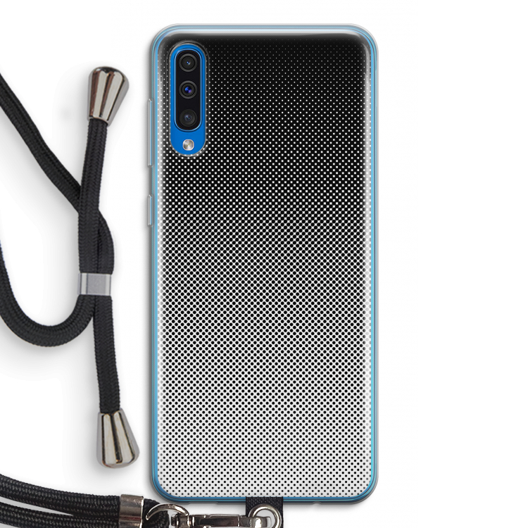 Musketon Halftone: Samsung Galaxy A50 Transparant Hoesje met koord