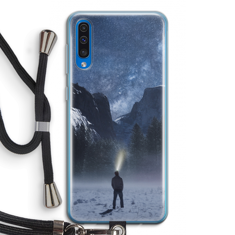 Wanderlust: Samsung Galaxy A50 Transparant Hoesje met koord