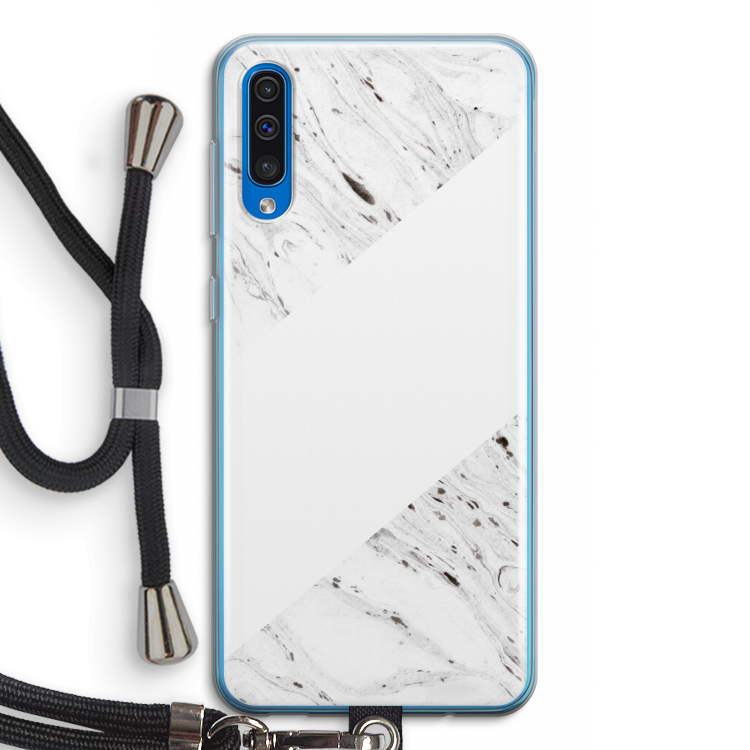 Biggest stripe: Samsung Galaxy A50 Transparant Hoesje met koord
