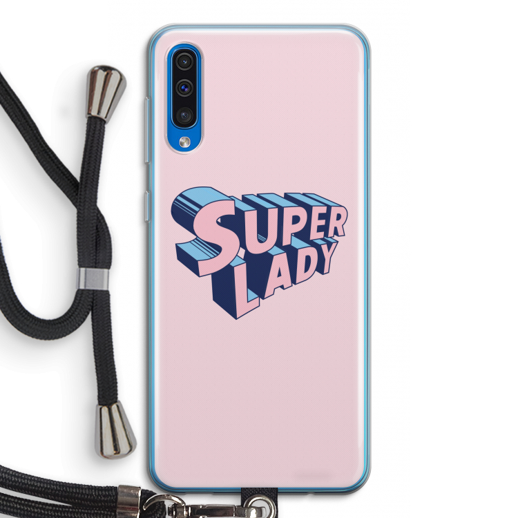Superlady: Samsung Galaxy A50 Transparant Hoesje met koord
