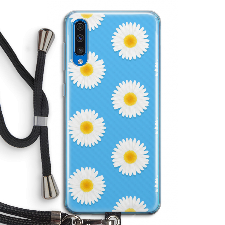 Margrietjes: Samsung Galaxy A50 Transparant Hoesje met koord