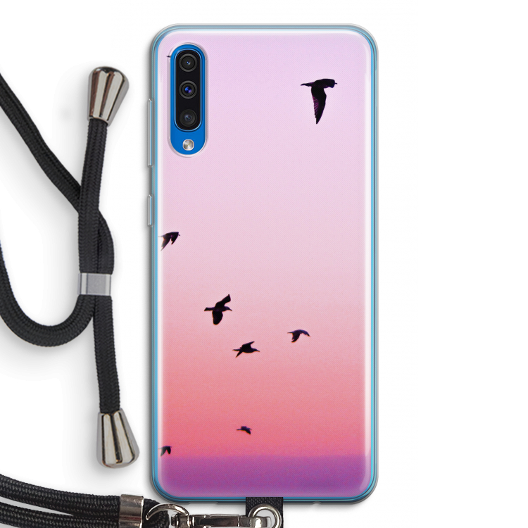 Fly away: Samsung Galaxy A50 Transparant Hoesje met koord