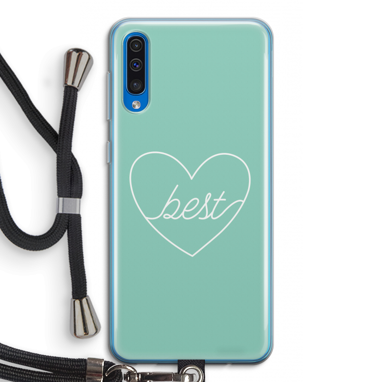 Best heart pastel: Samsung Galaxy A50 Transparant Hoesje met koord