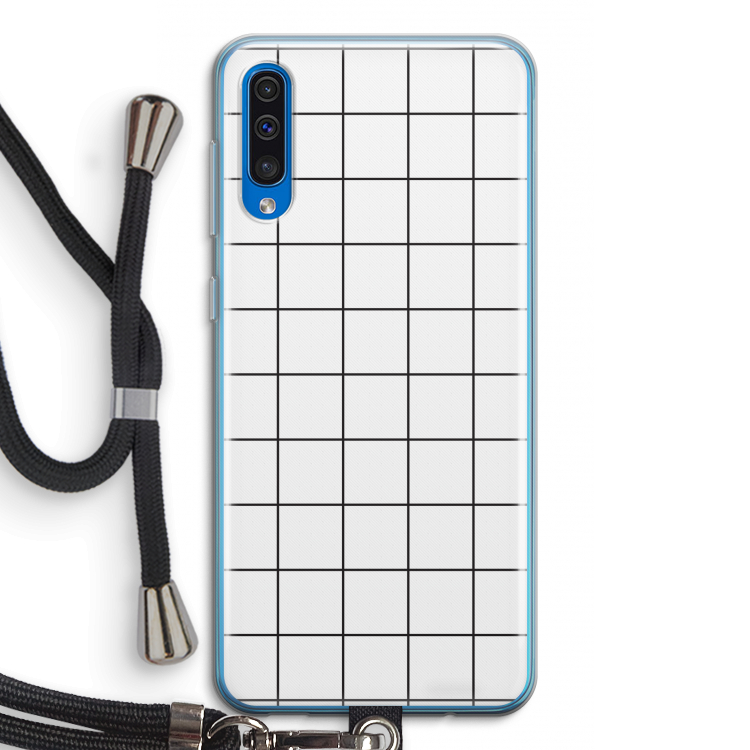 Rooster: Samsung Galaxy A50 Transparant Hoesje met koord